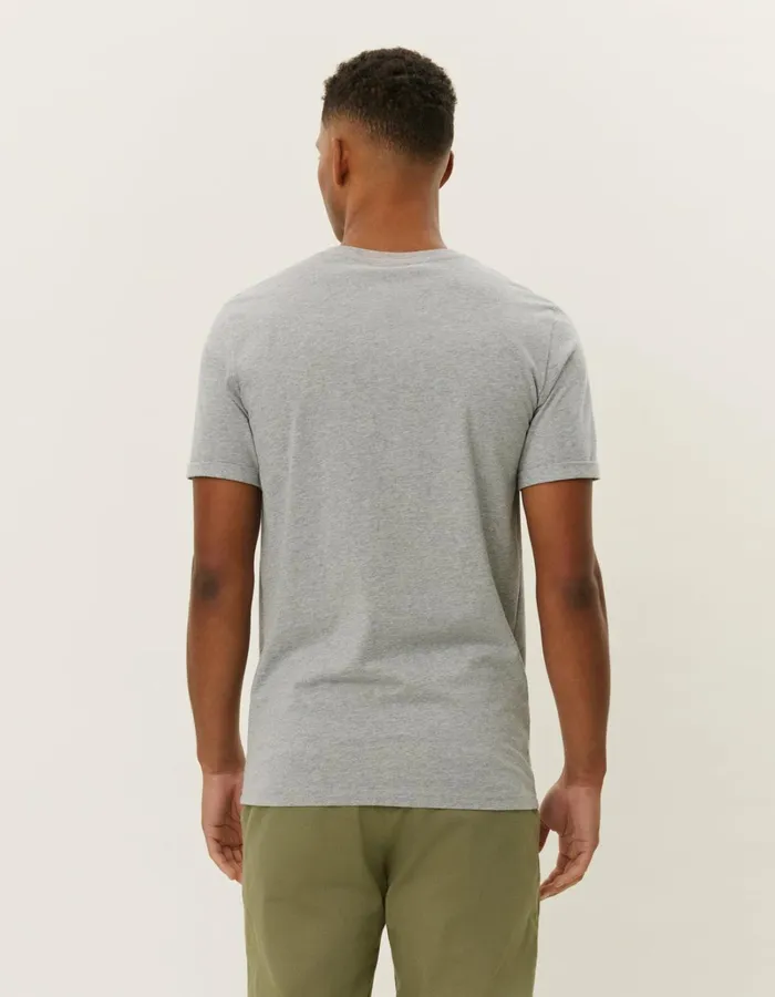 Men Les Deux Tshirts Piece TShirt 8211 Light Grey MelangeChive Green