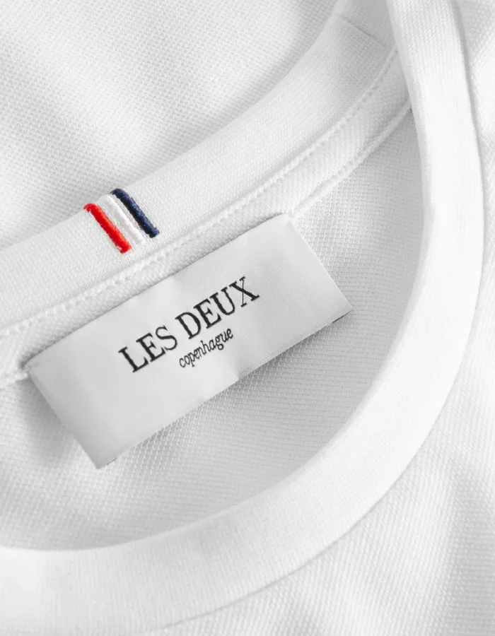 Men Les Deux Tshirts Pique TShirt 8211 White