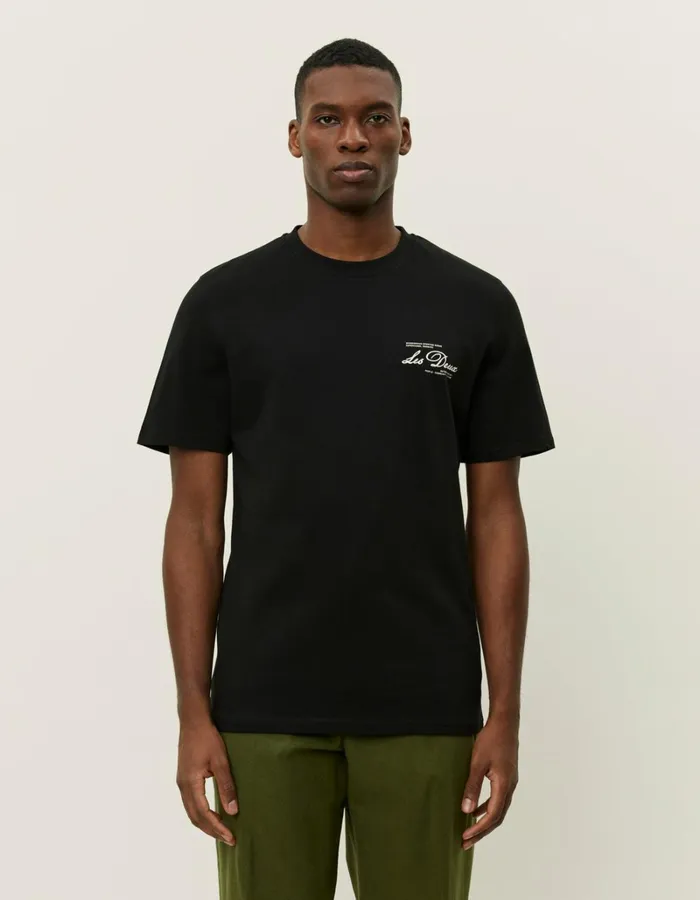 Men Les Deux Tshirts Scandinavian TShirt 8211 BlackIvory