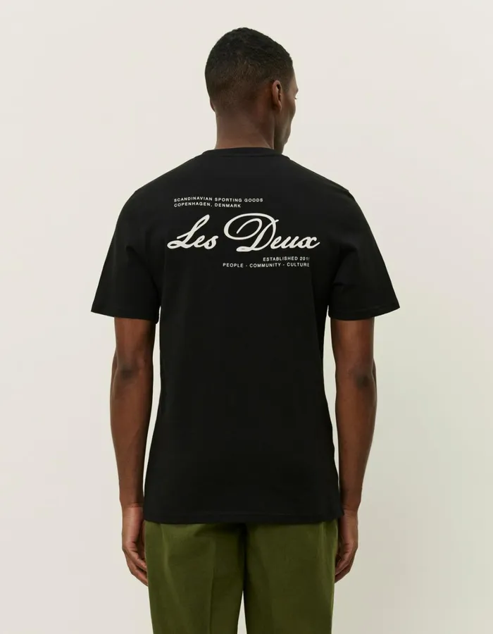 Men Les Deux Tshirts Scandinavian TShirt 8211 BlackIvory