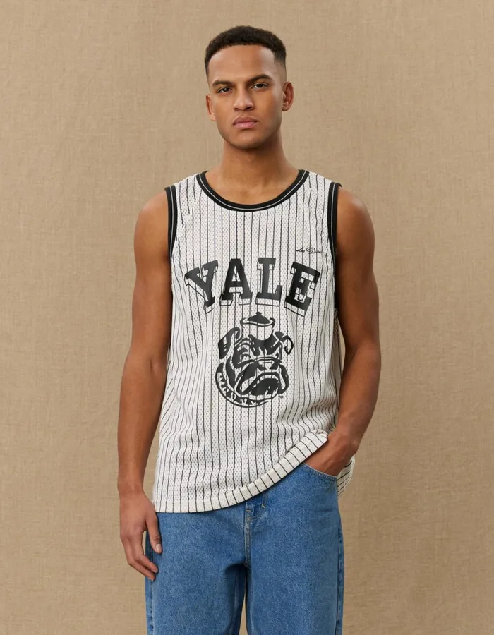 Men Les Deux Tshirts Silas Bulldog Mesh Tank Top 8211 IvoryBlack
