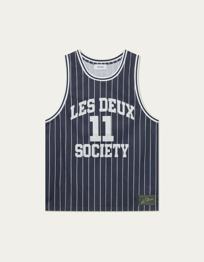 Men Les Deux Tshirts Silas Mesh Tank Top 8211 Dark NavyLight Ivory