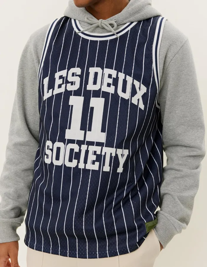 Men Les Deux Tshirts Silas Mesh Tank Top 8211 Dark NavyLight Ivory