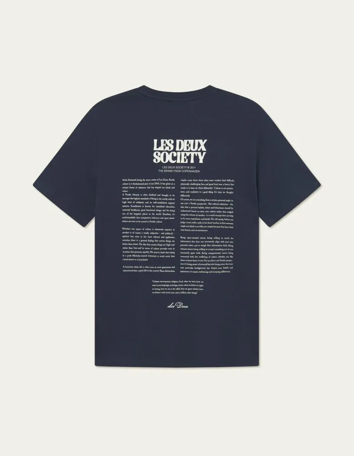 Men Les Deux Tshirts Society TShirt 8211 Dark NavyIvory