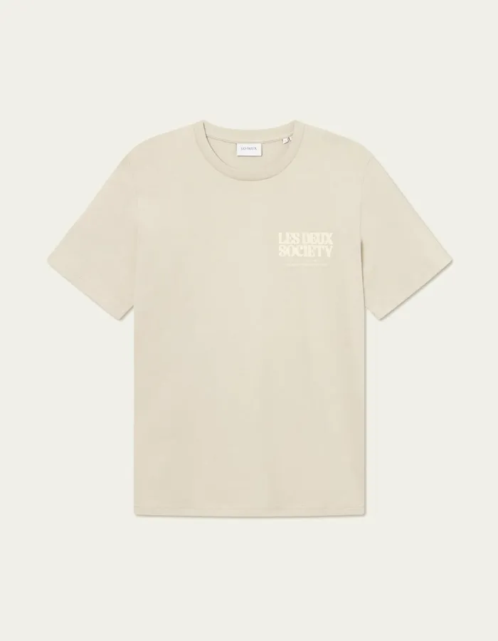 Men Les Deux Tshirts Society TShirt 8211 Light SandSummer Melon
