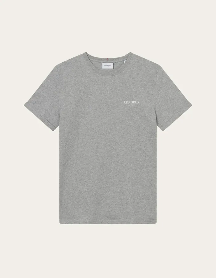 Men Les Deux Tshirts Toulon TShirt 8211 Light Grey MelangeWhite