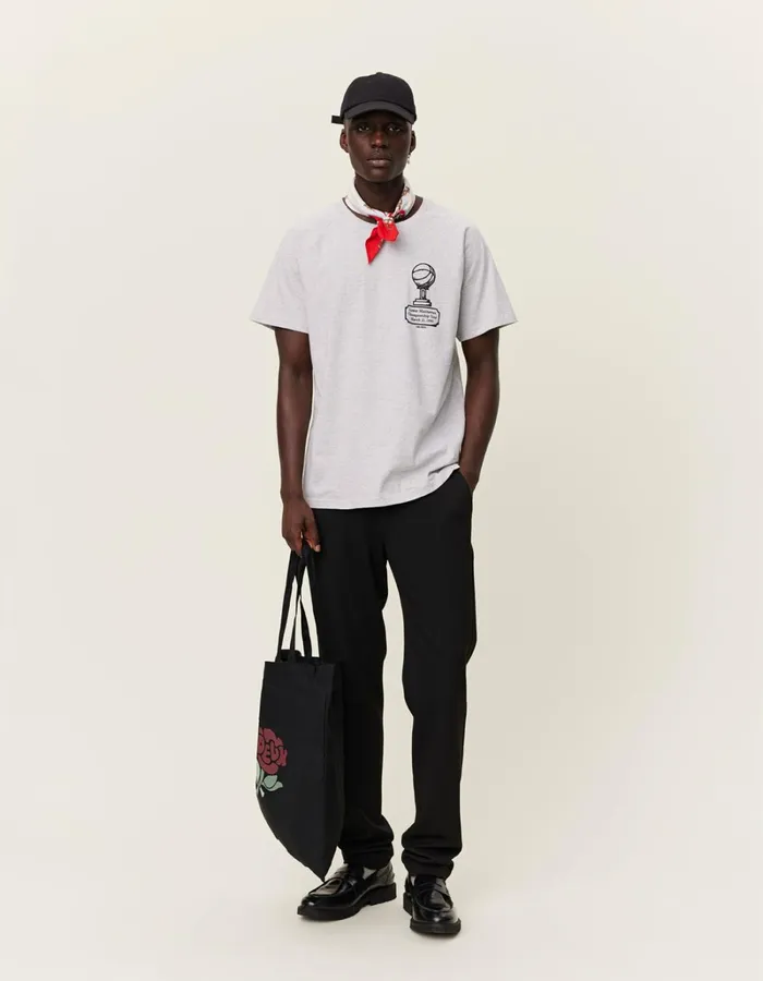 Men Les Deux Tshirts Tournament TShirt 8211 Snow MelangeBlack