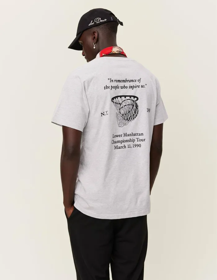 Men Les Deux Tshirts Tournament TShirt 8211 Snow MelangeBlack