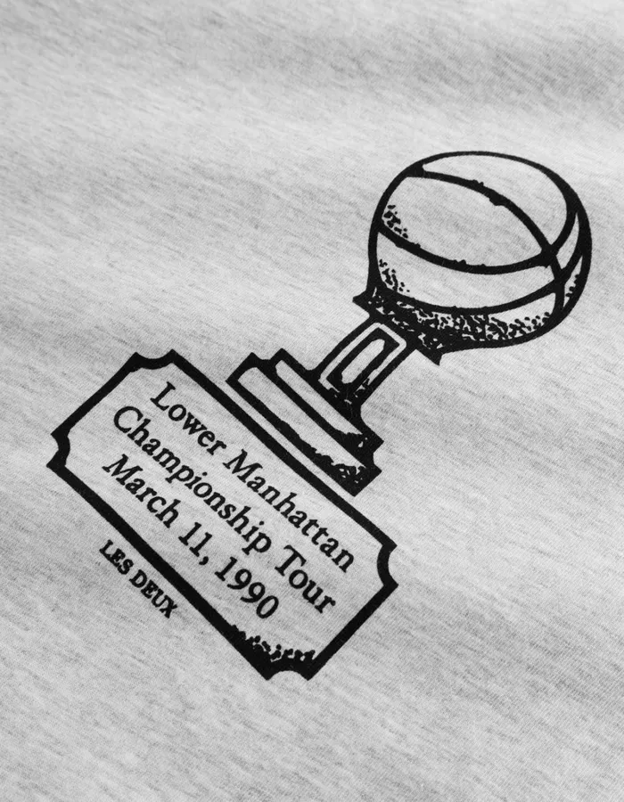 Men Les Deux Tshirts Tournament TShirt 8211 Snow MelangeBlack