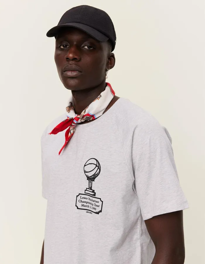 Men Les Deux Tshirts Tournament TShirt 8211 Snow MelangeBlack