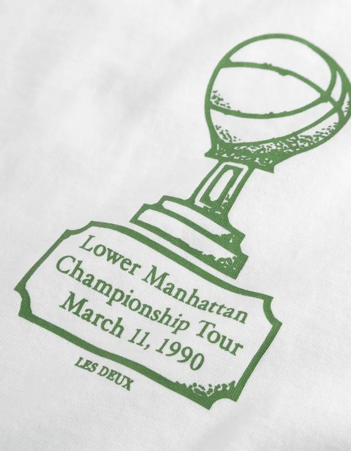 Men Les Deux Tshirts Tournament TShirt 8211 WhiteVintage Green