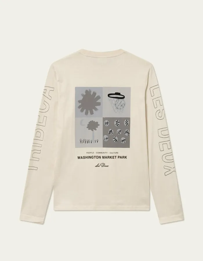 Men Les Deux Tshirts Tribeca LS TShirt 8211 Ivory