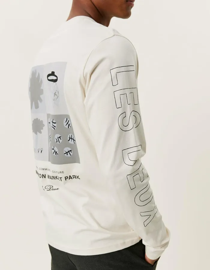 Men Les Deux Tshirts Tribeca LS TShirt 8211 Ivory