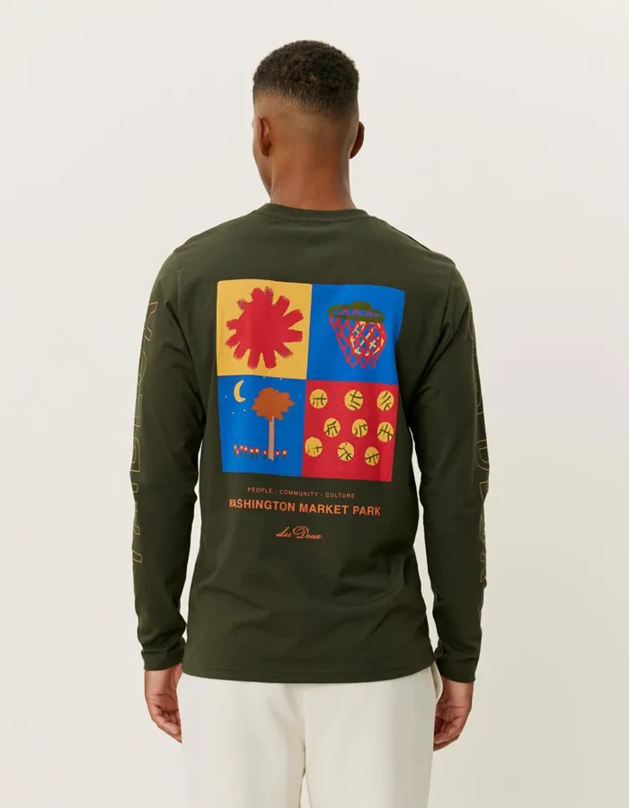 Men Les Deux Tshirts Tribeca LS TShirt 8211 Rosin
