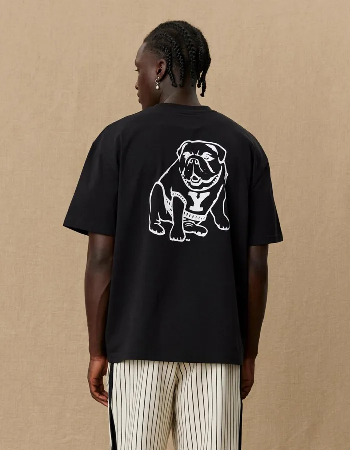 Men Les Deux Tshirts Yale Bulldog TShirt 8211 BlackBlack