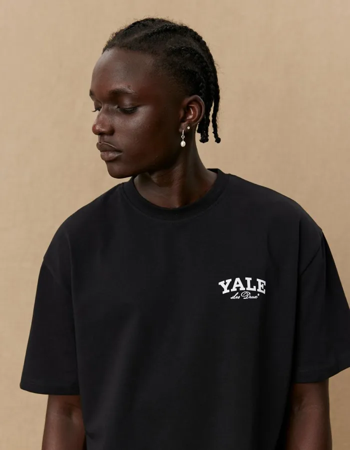 Men Les Deux Tshirts Yale Bulldog TShirt 8211 BlackBlack
