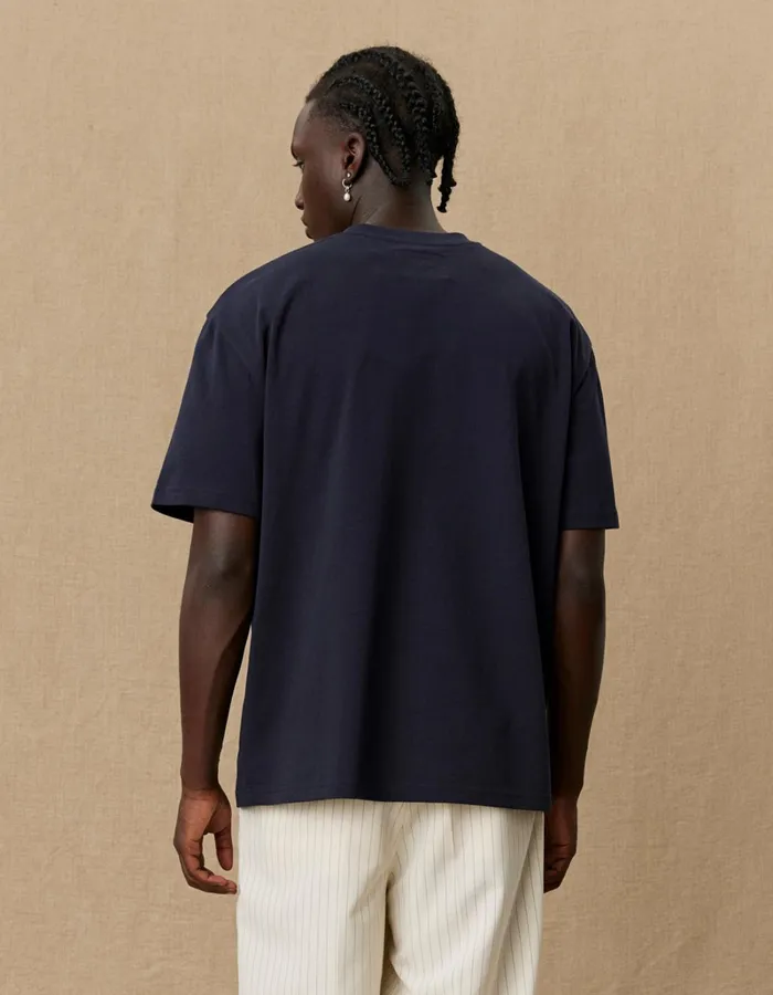 Men Les Deux Tshirts Yale Logo TShirt 8211 Dark Navy