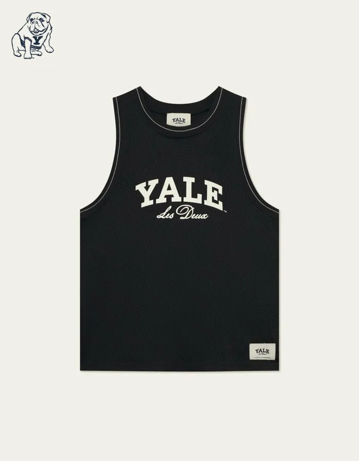 Men Les Deux Tshirts Yale Printed Mesh Tanktop 8211 BlackBlack