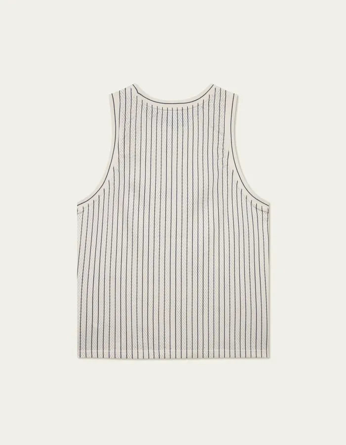 Men Les Deux Tshirts Yale Printed Mesh Tanktop 8211 IvoryDark Navy