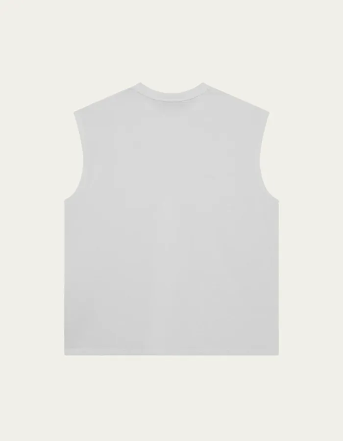 Men Les Deux Tshirts Yale Sleeveless TShirt 8211 WhiteBlack