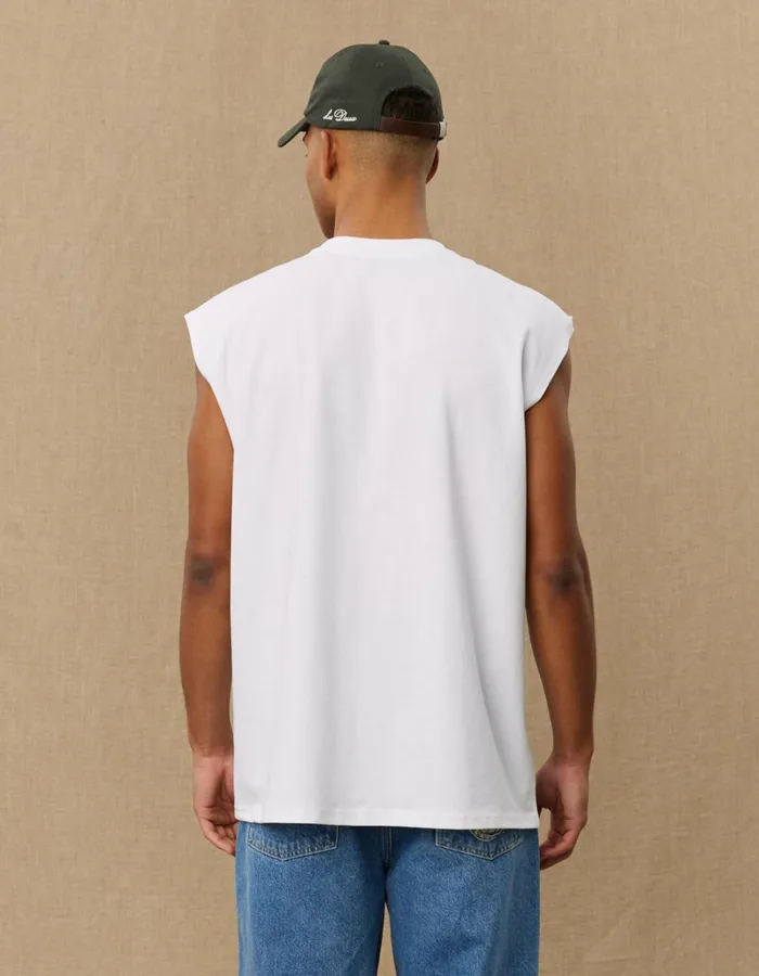 Men Les Deux Tshirts Yale Sleeveless TShirt 8211 WhiteBlack