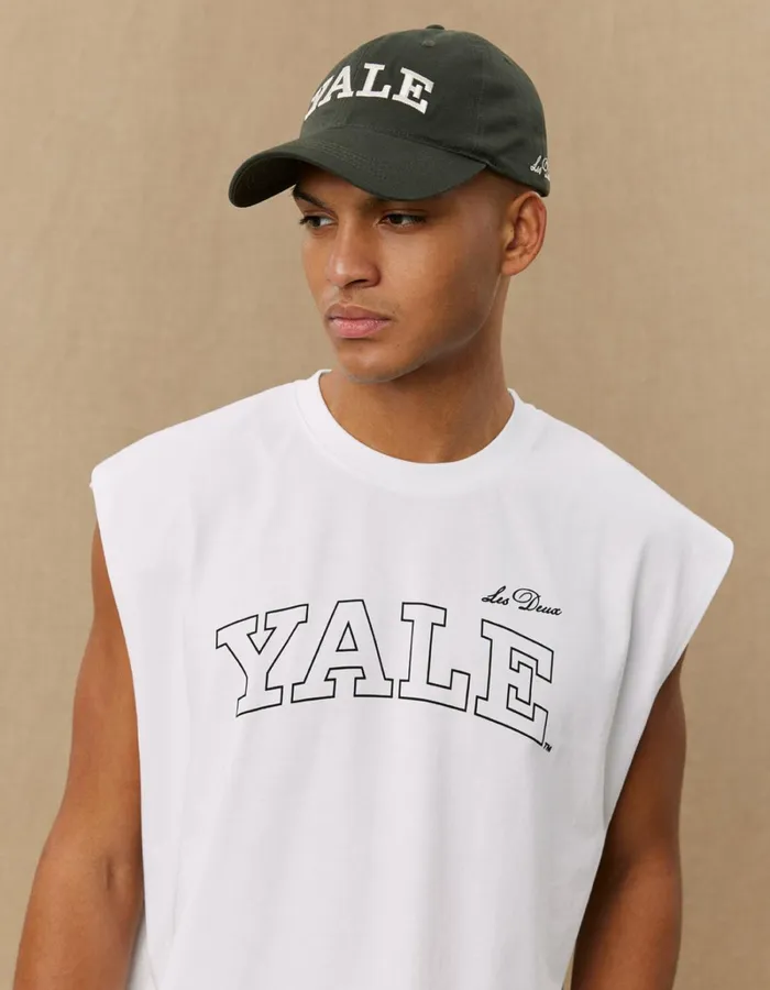 Men Les Deux Tshirts Yale Sleeveless TShirt 8211 WhiteBlack
