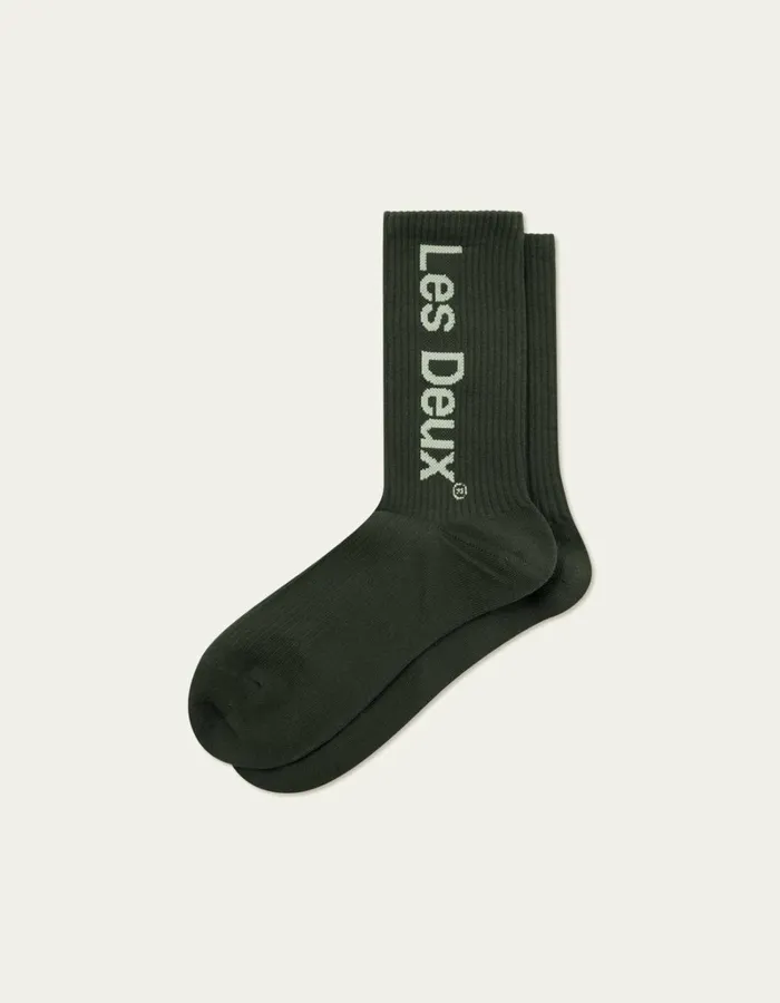 Men Les Deux Underwear Brody Rib Socks 2Pack 8211 RosinWhite