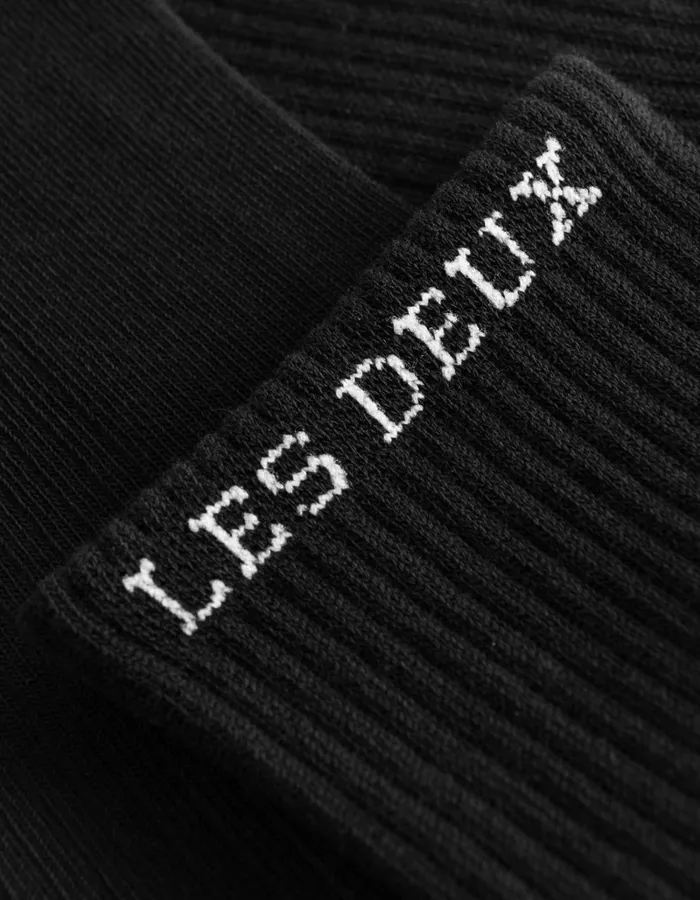 Men Les Deux Underwear Wilfred Socks 8211 2Pack 8211 BlackWhite