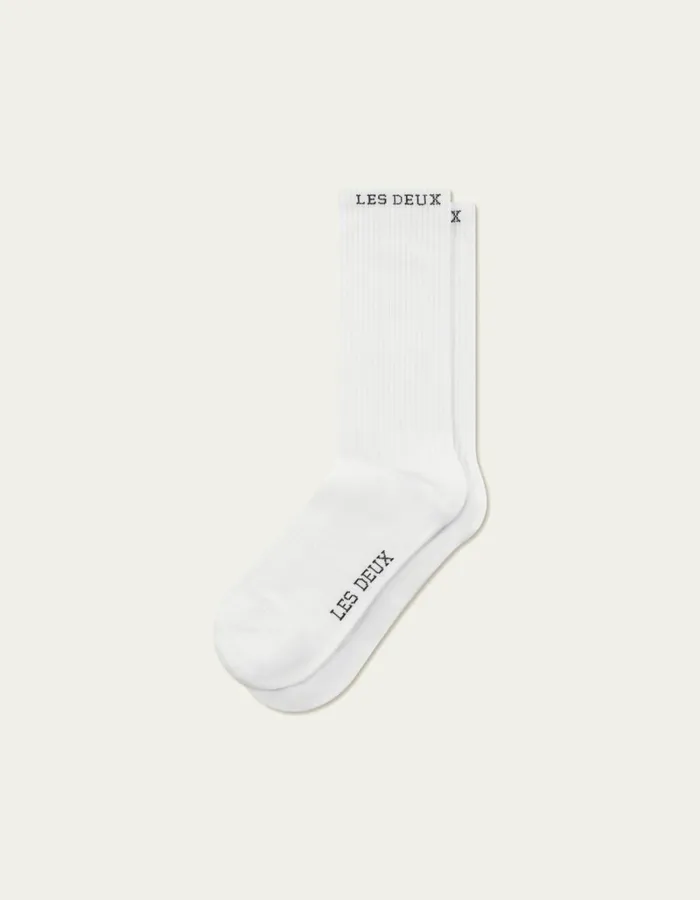 Men Les Deux Underwear Wilfred Socks 8211 2Pack 8211 WhiteBlack