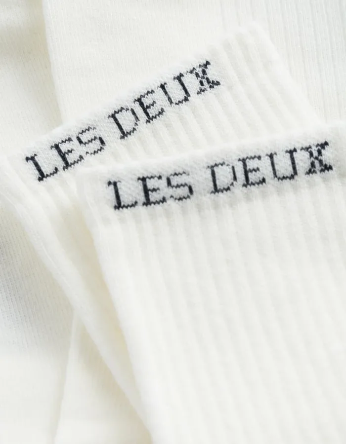 Men Les Deux Underwear Wilfred Socks 8211 2Pack 8211 WhiteBlack