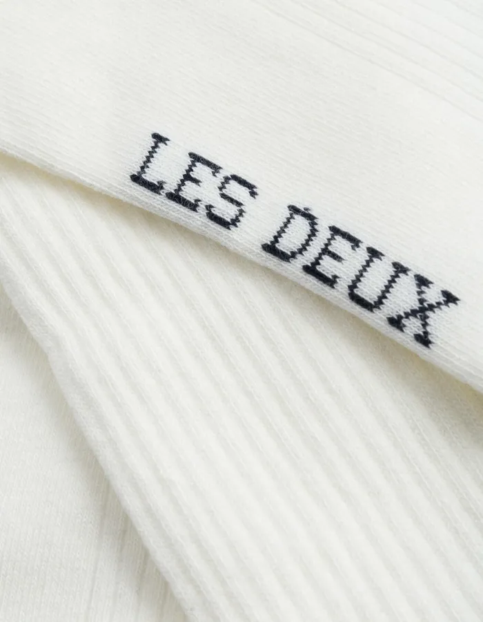 Men Les Deux Underwear Wilfred Socks 8211 2Pack 8211 WhiteBlack