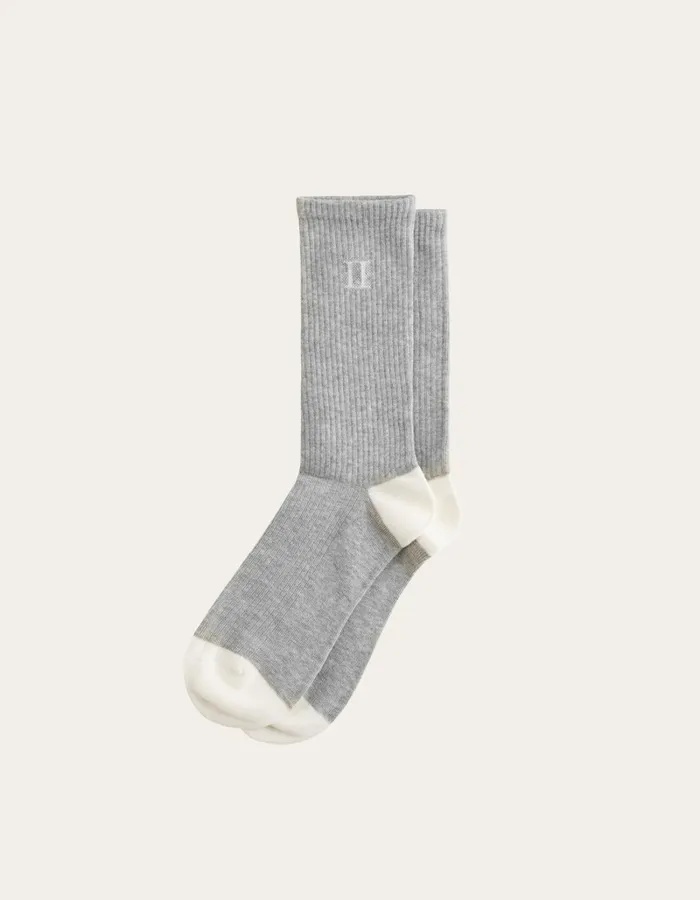 Men Les Deux Underwear William 2Pack Socks 8211 Light Grey MelangeWhite