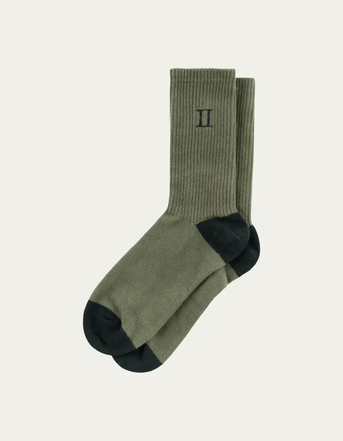Men Les Deux Underwear William 2Pack Socks 8211 Olive NightBlack