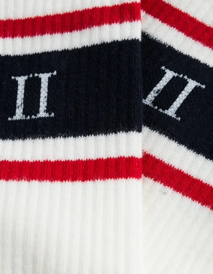 Men Les Deux Underwear William Stripe 2Pack Socks 8211 Off WhiteNavy Red Men Les Deux Underwear William Stripe 2Pack Socks 8211 Off WhiteNavy Red