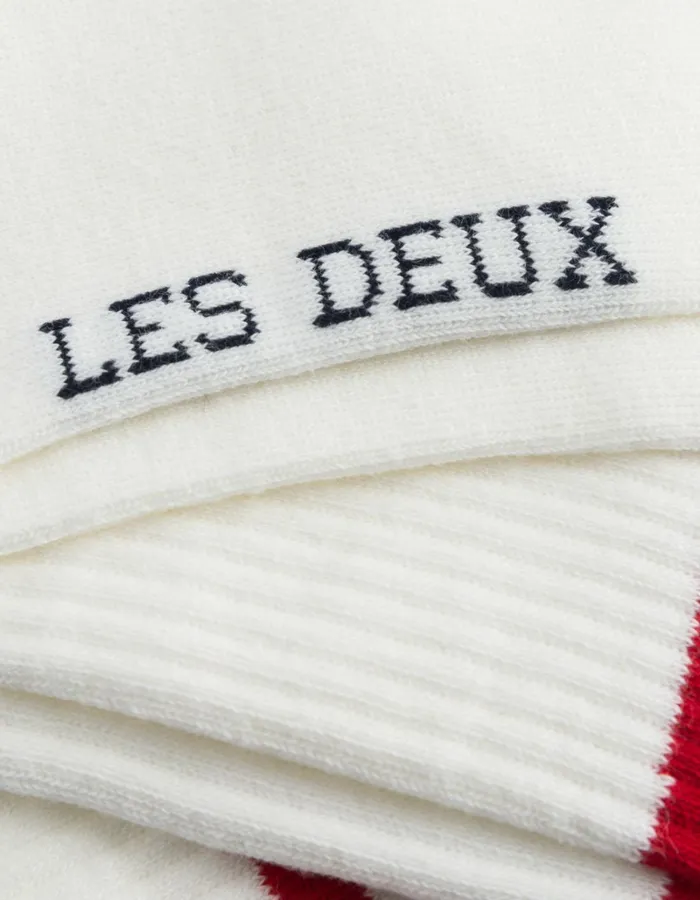 Men Les Deux Underwear William Stripe 2Pack Socks 8211 Off WhiteNavy Red Men Les Deux Underwear William Stripe 2Pack Socks 8211 Off WhiteNavy Red