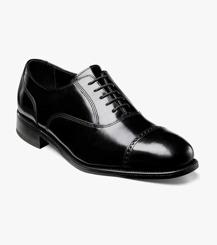 Men Lexington Cap Toe Oxford Black Florsheim Dress Shoes