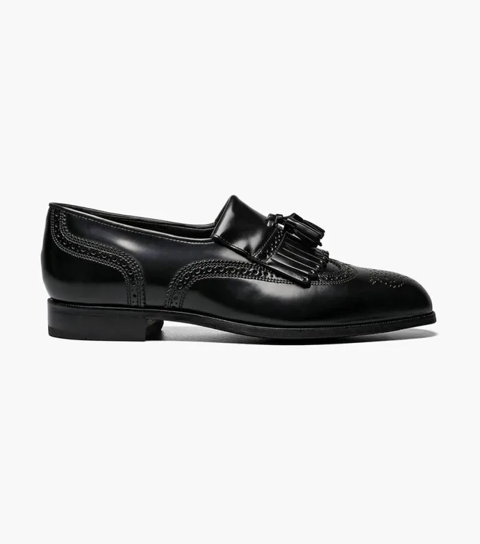 Men Lexington Wingtip Loafer Black Florsheim Dress Shoes