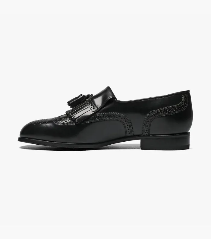 Men Lexington Wingtip Loafer Black Florsheim Dress Shoes