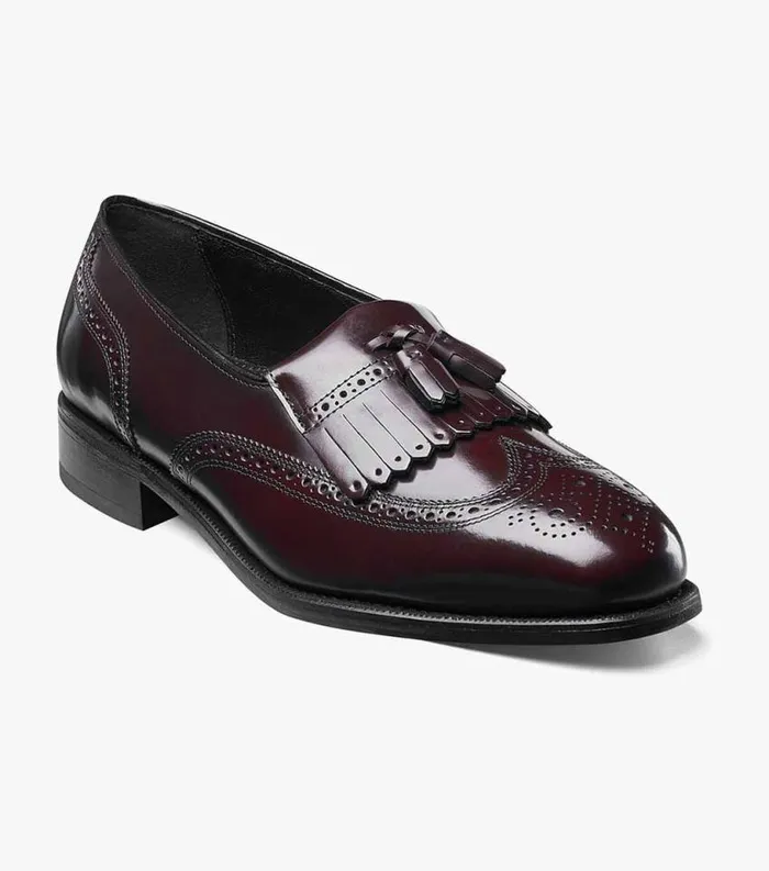 Men Lexington Wingtip Loafer Burgundy Florsheim Dress Shoes