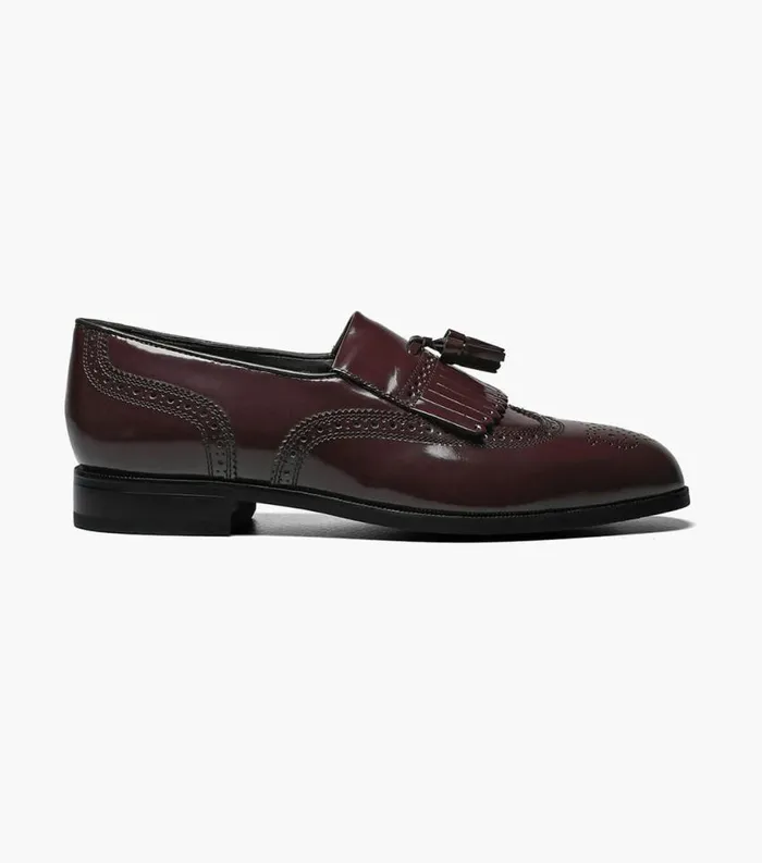 Men Lexington Wingtip Loafer Burgundy Florsheim Dress Shoes