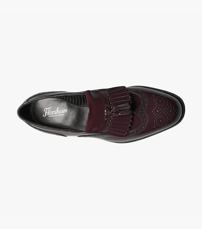 Men Lexington Wingtip Loafer Burgundy Florsheim Dress Shoes