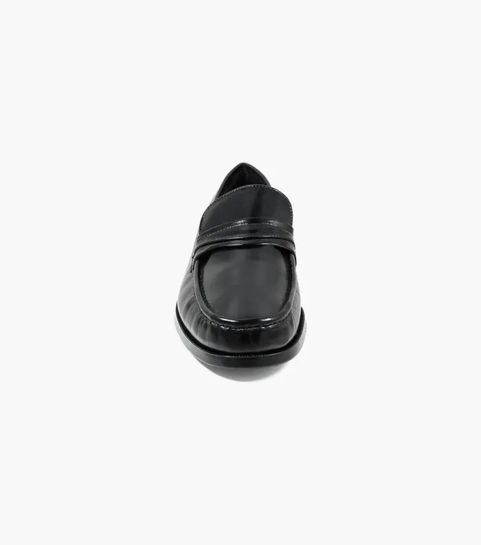 Men Lido Moc Toe Slip On Loafer Black Florsheim Dress Shoes