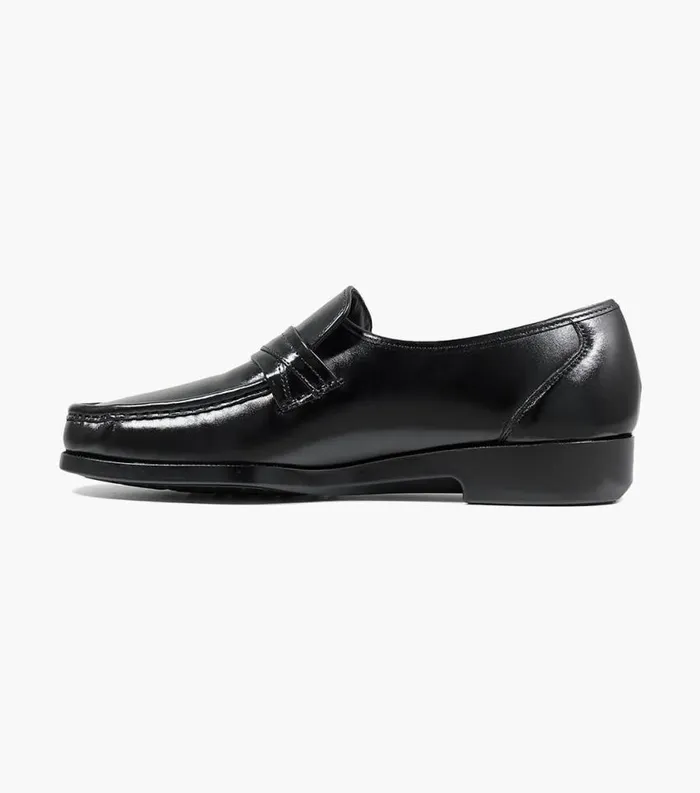 Men Lido Moc Toe Slip On Loafer Black Florsheim Dress Shoes