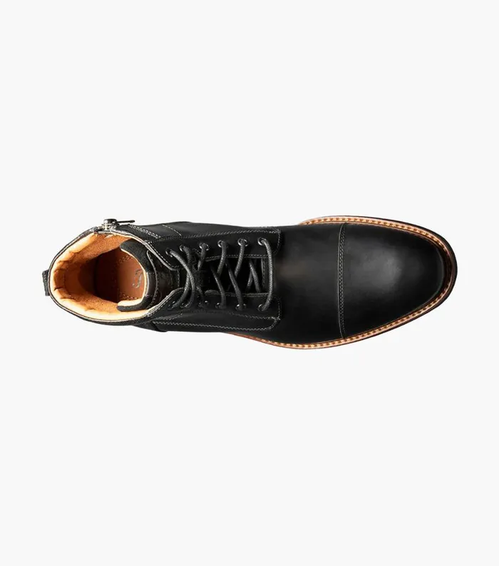 Men Lodge Cap Toe Lace Up Boot Black Ch Florsheim Casual Shoes