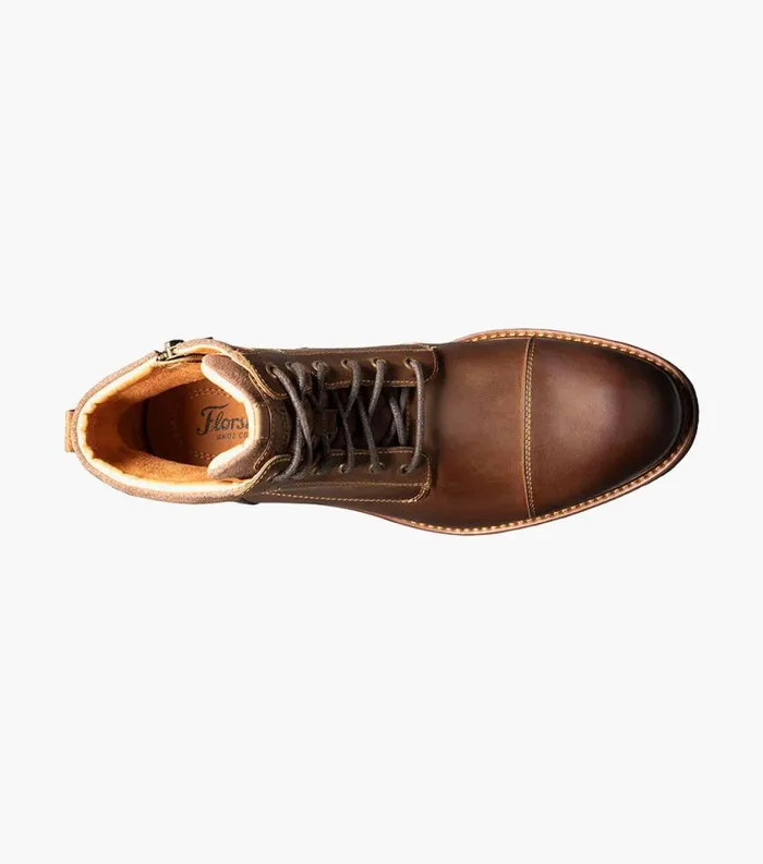 Men Lodge Cap Toe Lace Up Boot Brown Ch Florsheim Casual Shoes