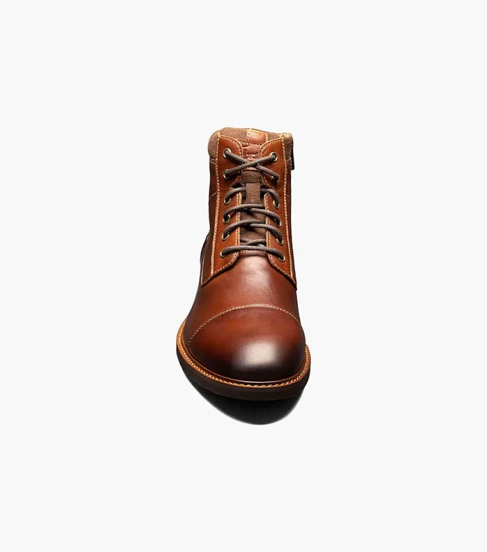 Men Lodge Cap Toe Lace Up Boot Chestnut Florsheim Casual Shoes