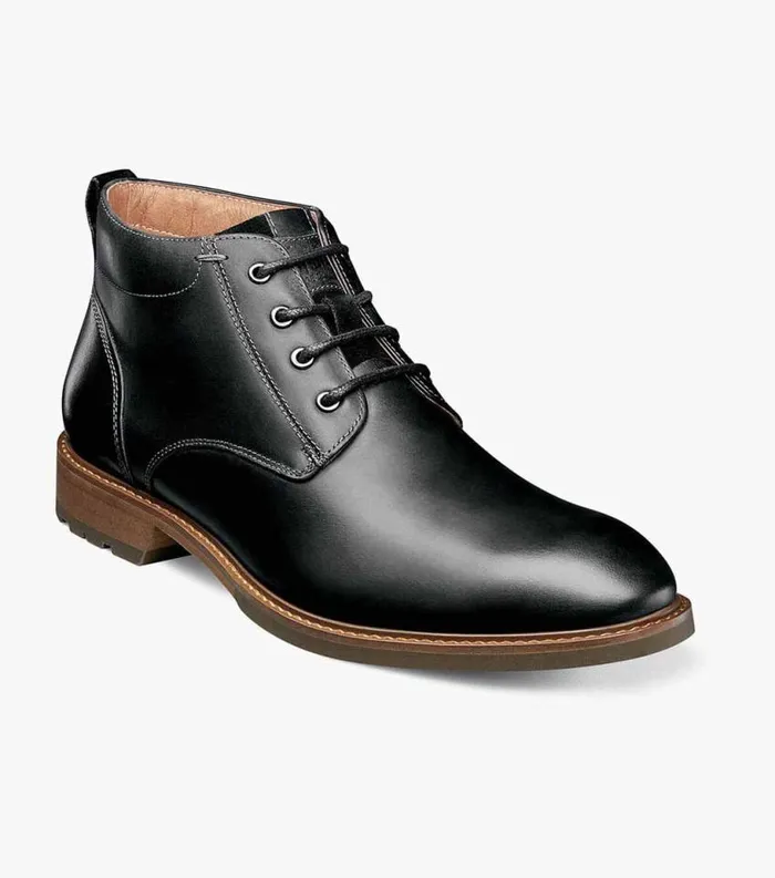 Men Lodge Plain Toe Chukka Boot Black Ch Florsheim Casual Shoes