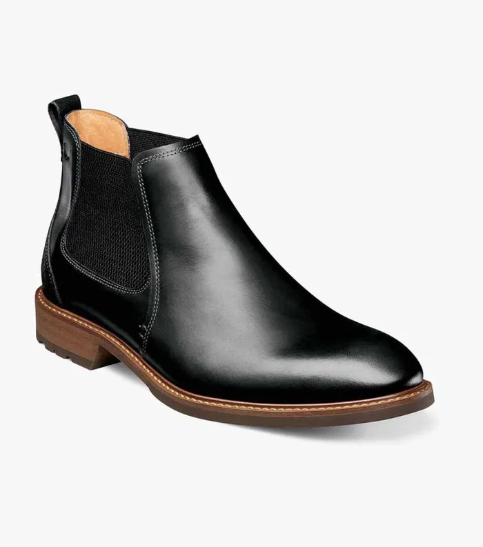 Men Lodge Plain Toe Gore Boot Black Ch Florsheim Casual Shoes