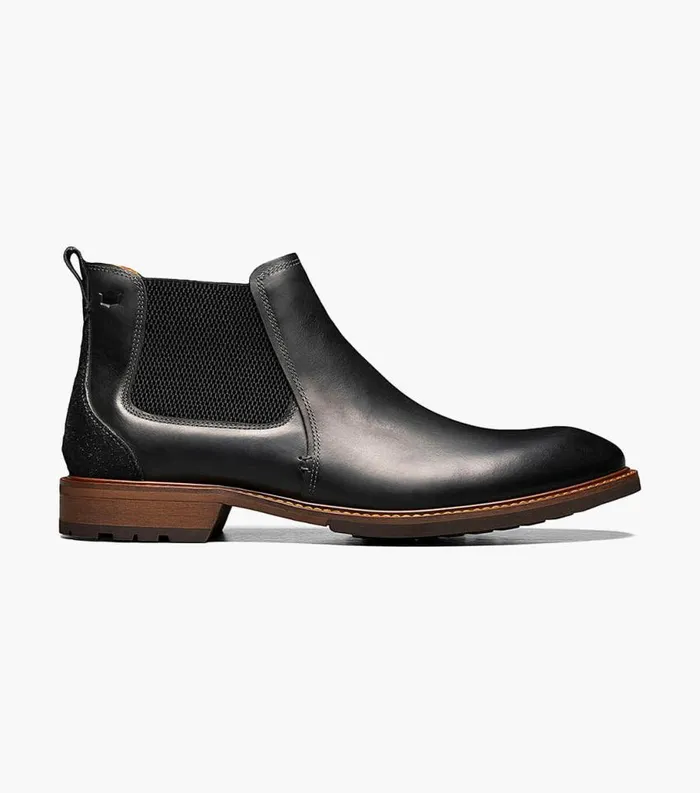 Men Lodge Plain Toe Gore Boot Black Ch Florsheim Casual Shoes