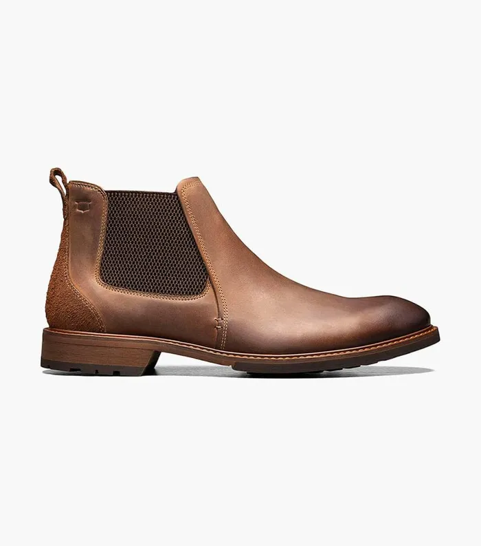 Men Lodge Plain Toe Gore Boot Brown Ch Florsheim Casual Shoes